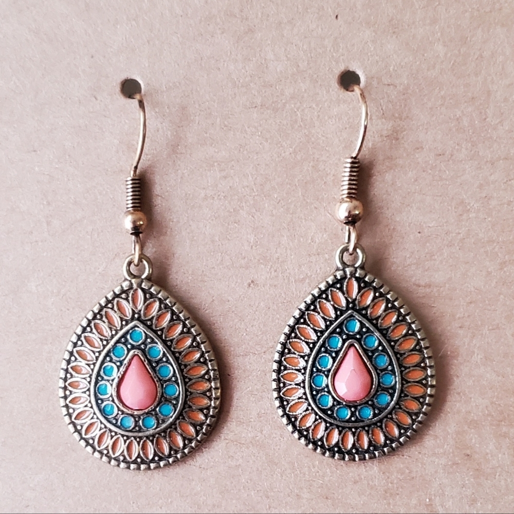 Southwest Style Drop Earrings